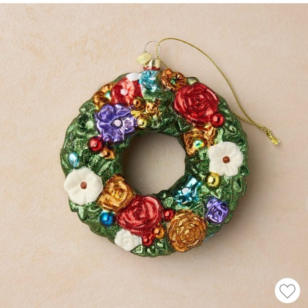 John Derian for Target Glass Wreath Ornament 2025 Traditional Vintage Inspired